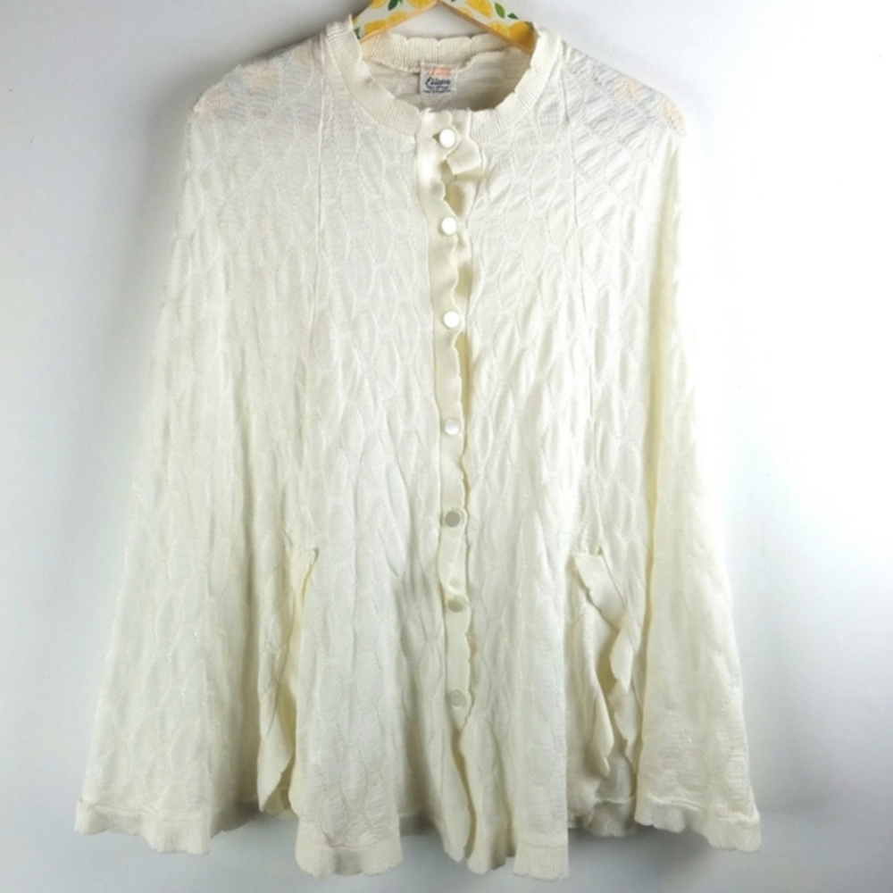 Vintage Ivory Cape Sweater Wedding‎ Bride Winter